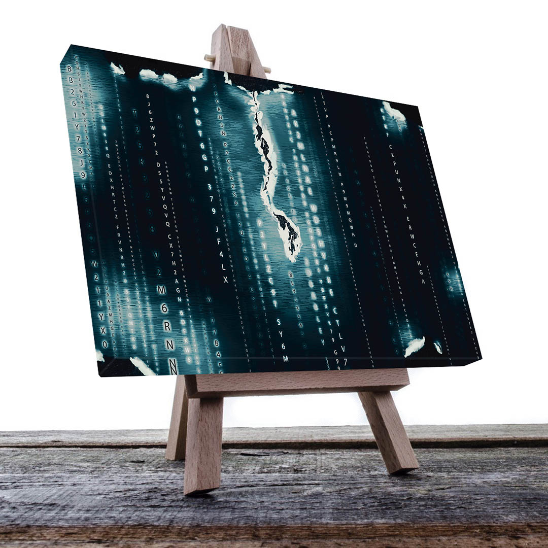 Cuadro Decorativo Abstracto Estilo Matrix 60 X 40