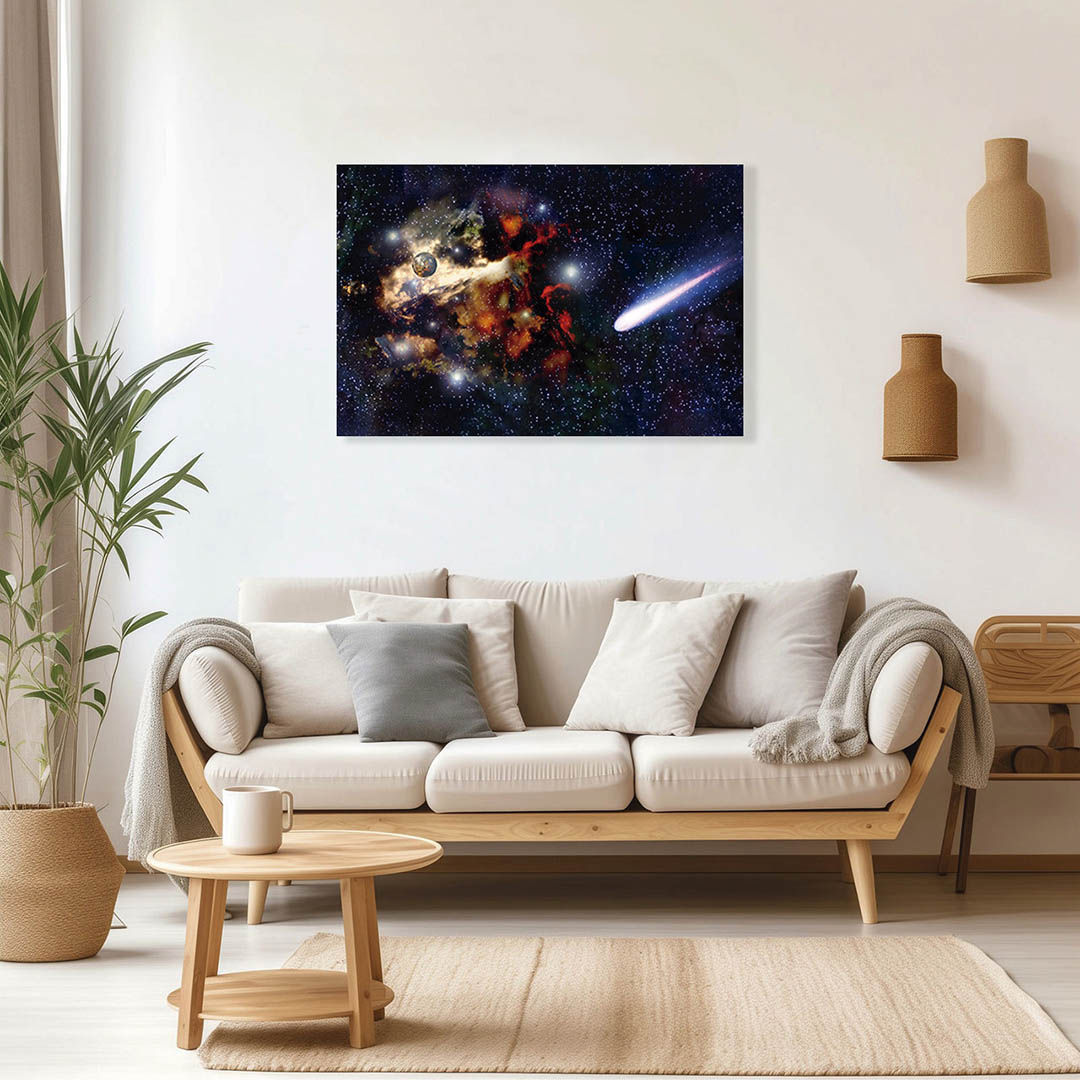 Cuadro Decorativo Paisaje del Universo y planetas Sci-Fi #44 45 X 30