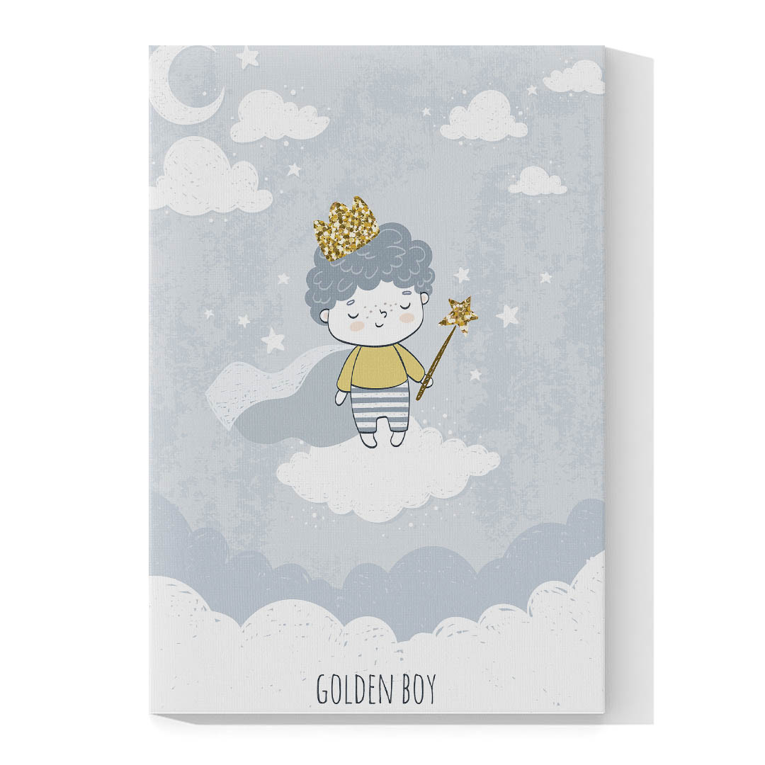 Cuadro Decorativo Infantil de Principito Fondo Gris #15 90 X 45