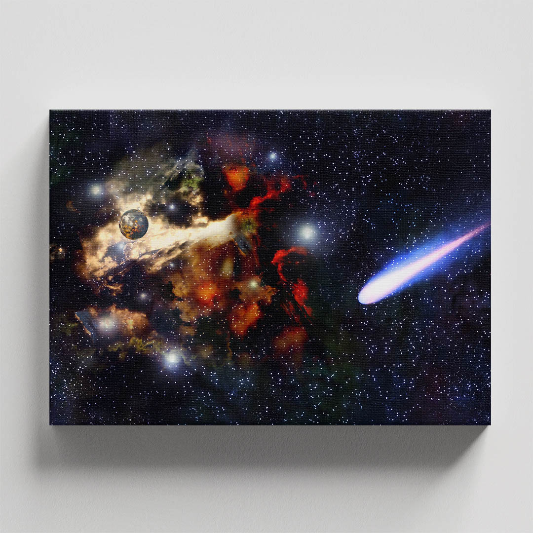 Cuadro Decorativo Paisaje del Universo y planetas Sci-Fi #44 45 X 30
