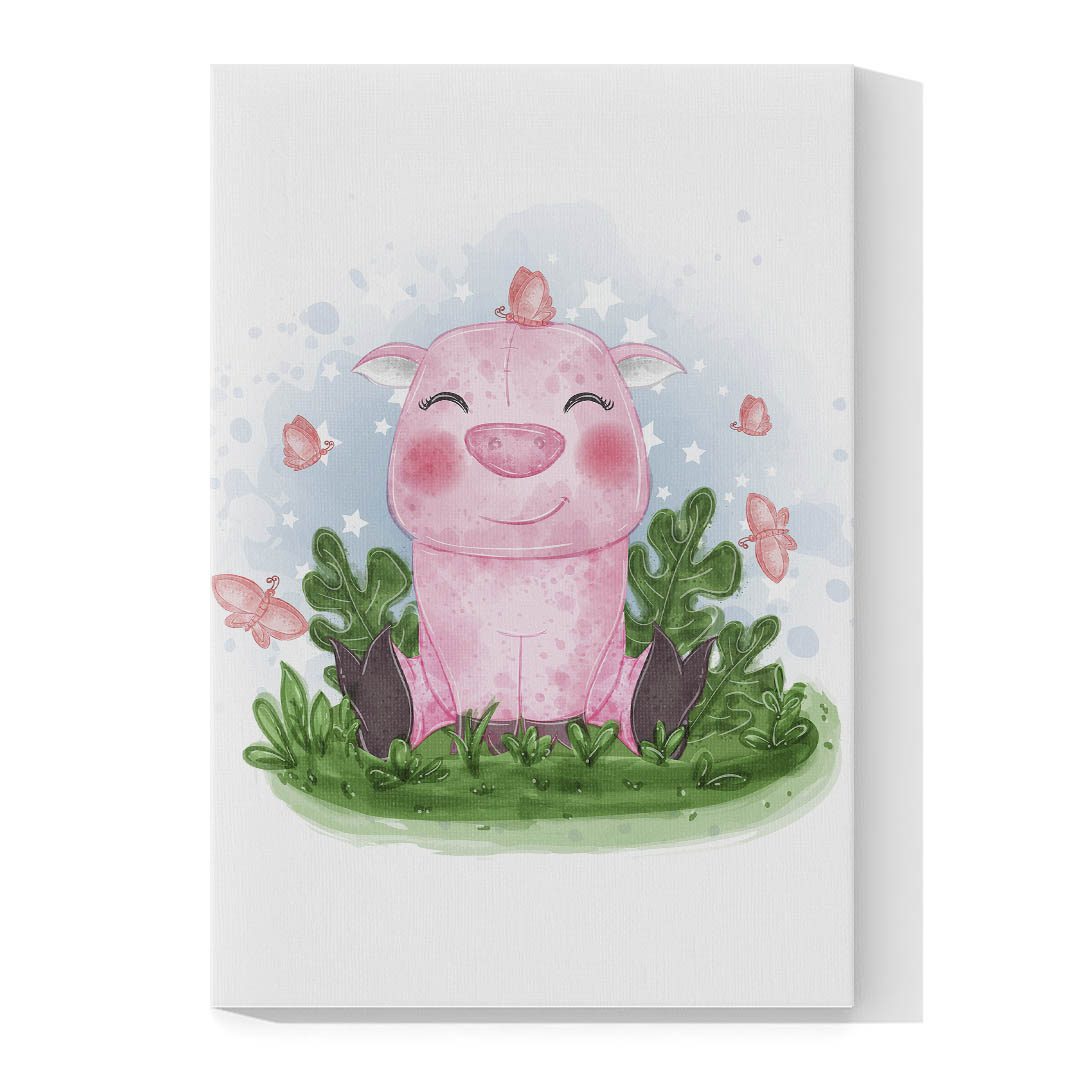 Cuadro Decorativo Infantil Puerquito #45 90 X 45
