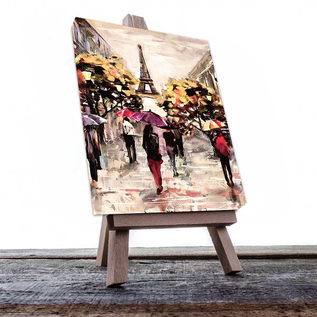 Cuadro Decorativo Paris Estilo Oleo #01V 90 X 45