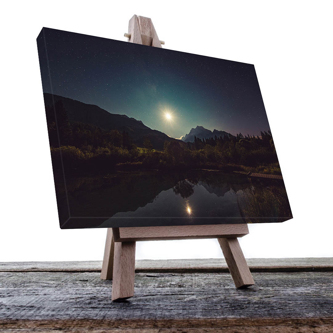 Cuadro Decorativo Sol Brillante entre montañas al atardececer #22 90 X 45