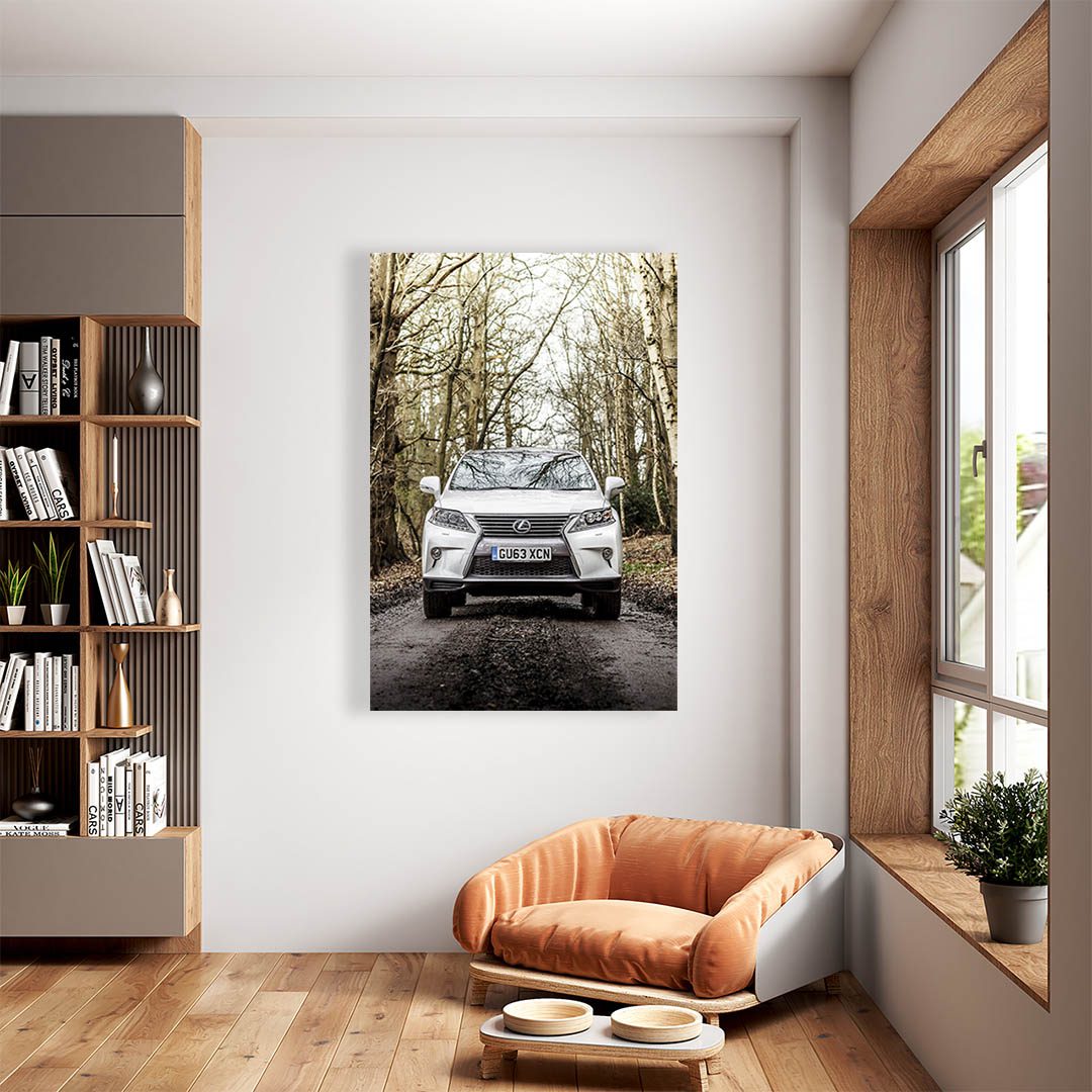 Cuadro Decorativo de Automóvil Deportivo Lexus Blanco #7 120 X 60