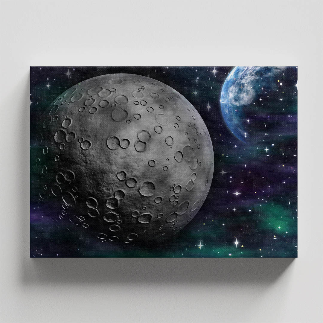 Cuadro Decorativo Paisaje del Universo y planetas Sci-Fi #32 135 X 90