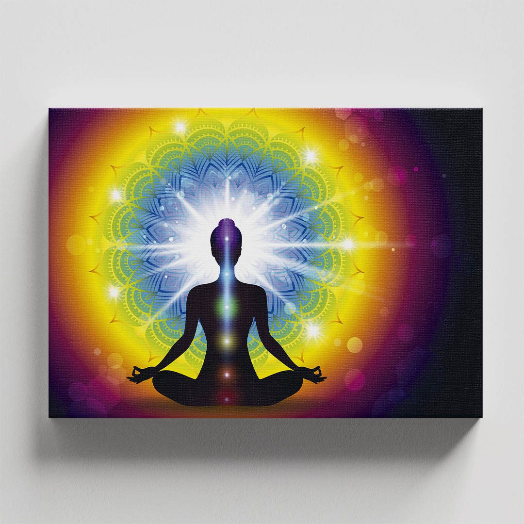 Cuadro Decorativo Holístico los 7 Chakras meditación #78 120 X 60