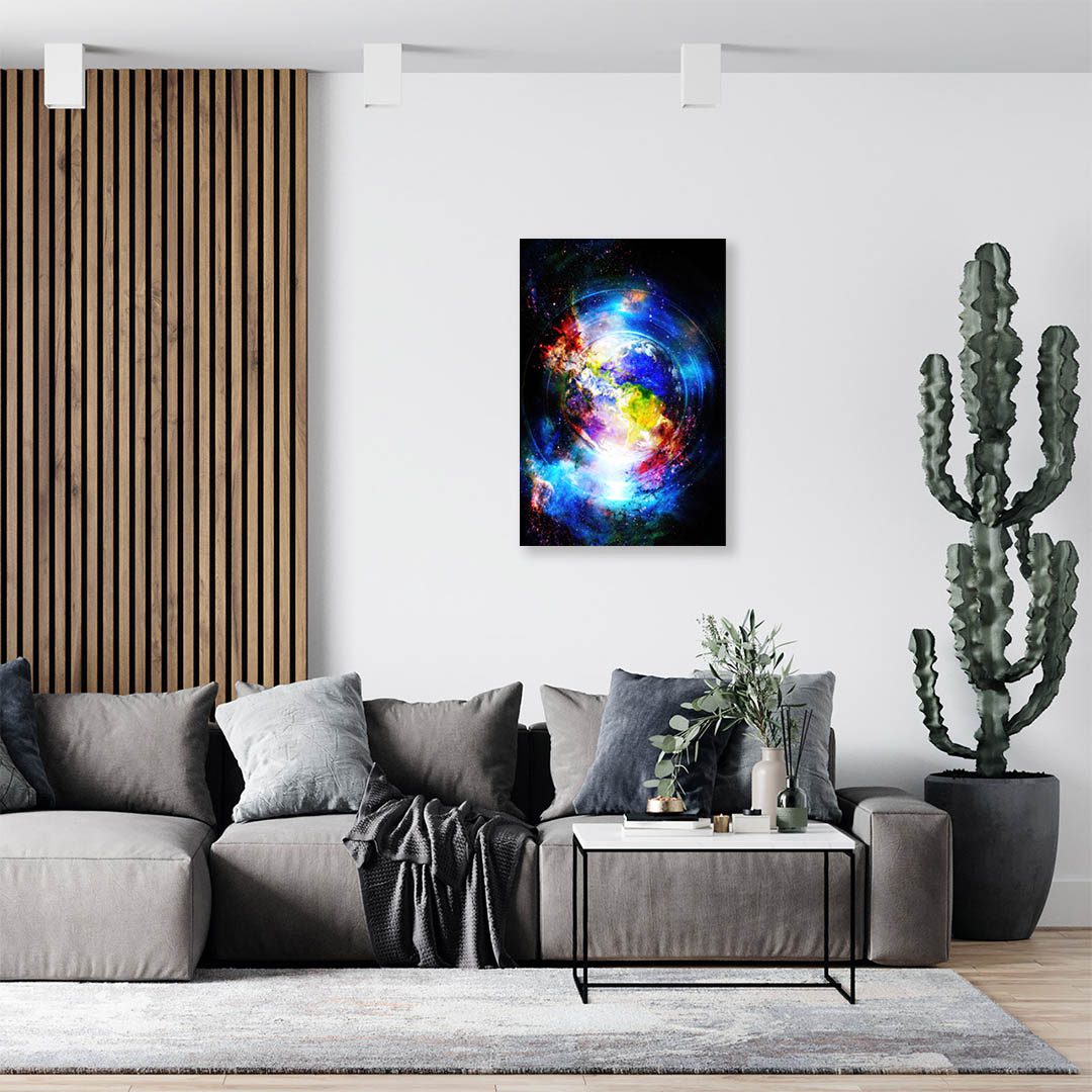 Cuadro Decorativo Holístico Sci-Fi Planeta Tierra 120 X 80