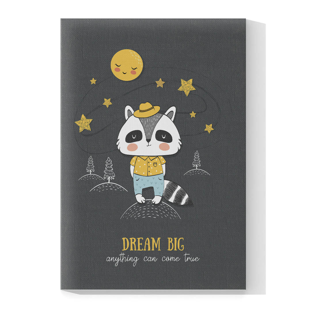 Cuadro Decorativo Infantil de Mapache #13 120 X 80