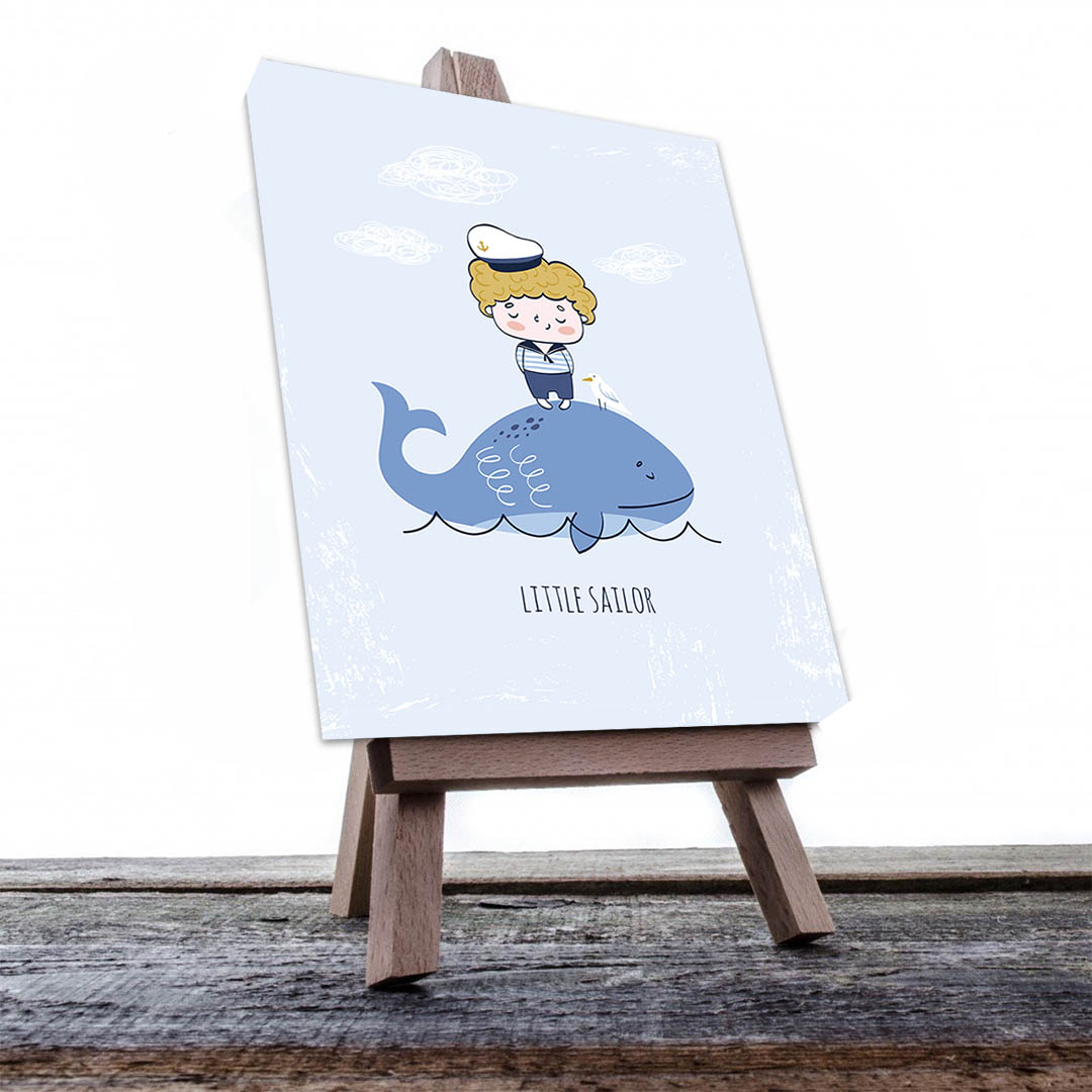 Cuadro Decorativo Infantil de Niño Marinero #18 135 X 90