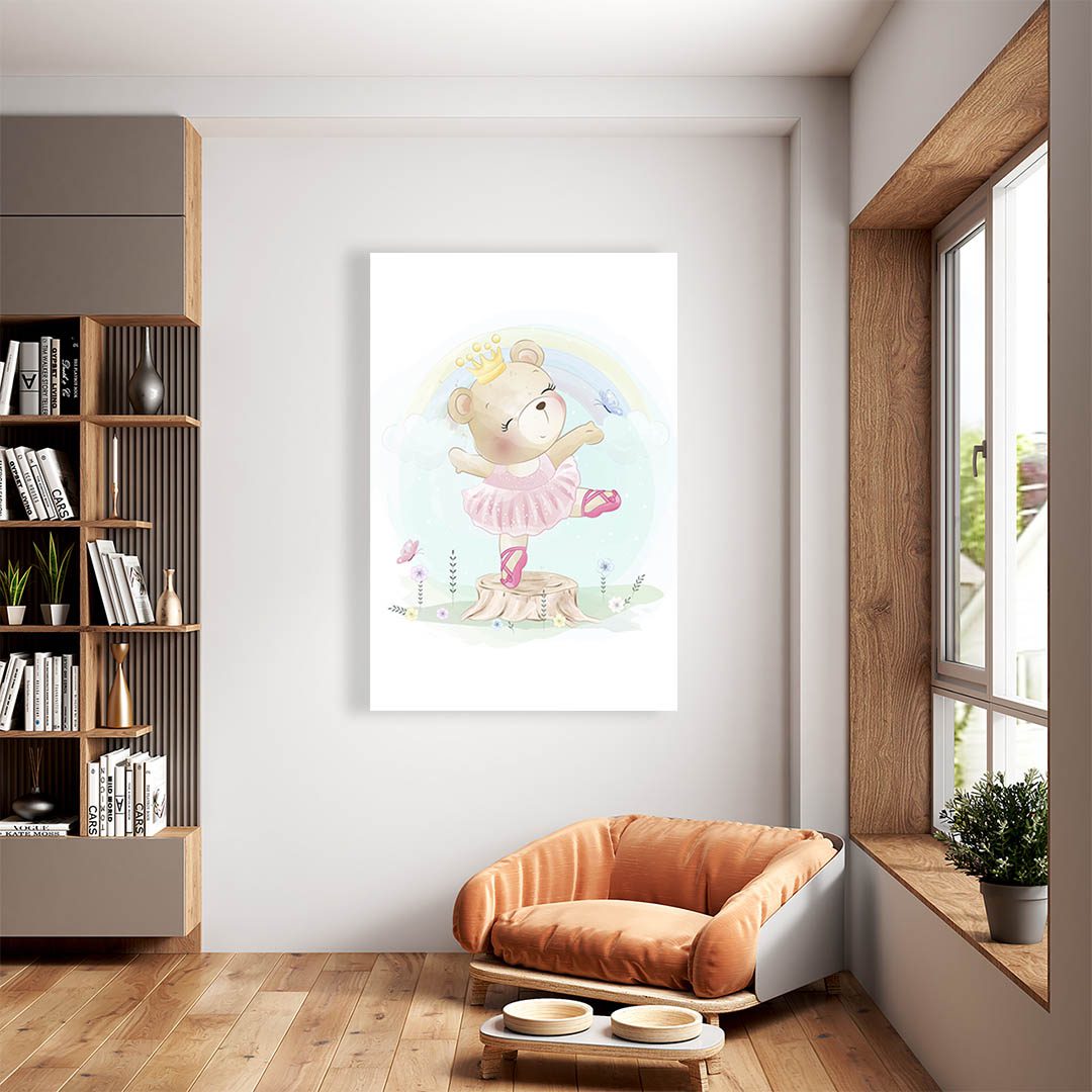 Cuadro Decorativo Infantil Osita Bailarina #49 135 X 90