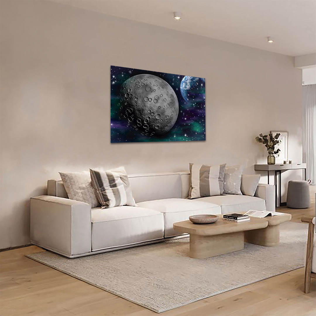 Cuadro Decorativo Paisaje del Universo y planetas Sci-Fi #32 135 X 90