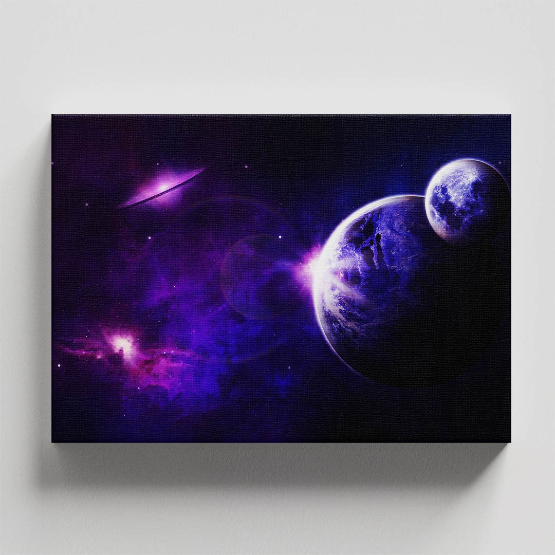 Cuadro Decorativo Paisaje del Universo y planetas Sci-Fi #33 120 X 80