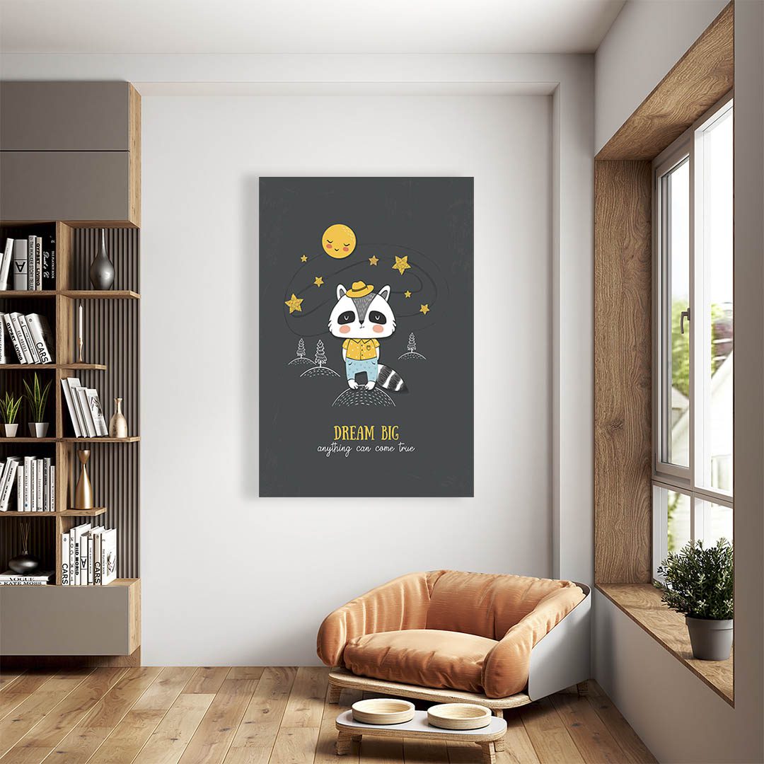 Cuadro Decorativo Infantil de Mapache #13 120 X 80