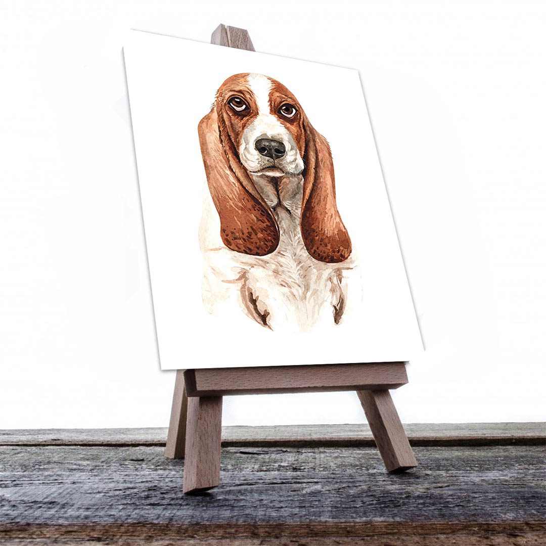 Cuadro Decorativo Dibujo de Perro Basset Hound #562  45 X 30