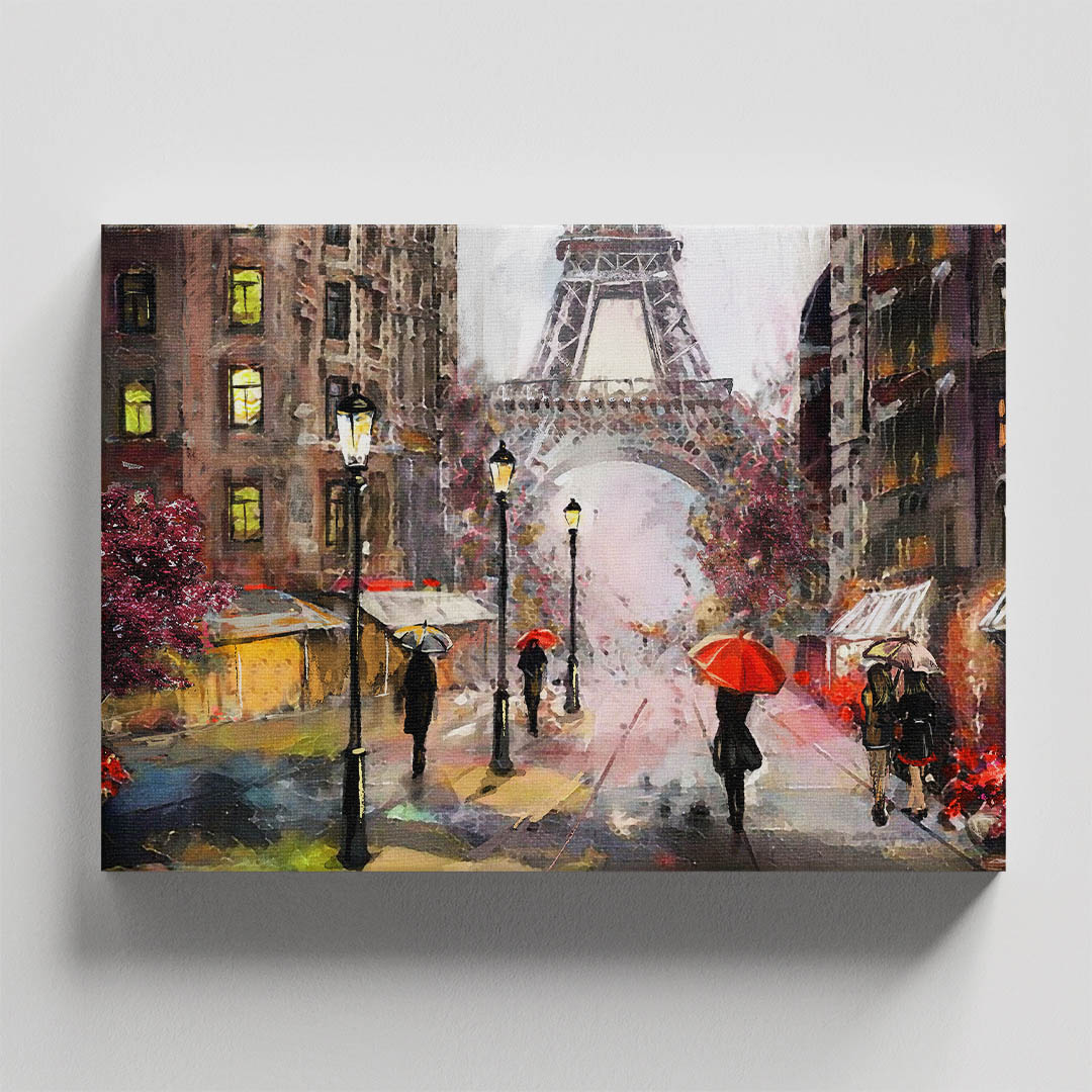 Cuadro Decorativo de Paris Estilo Oleo #01 120 X 60