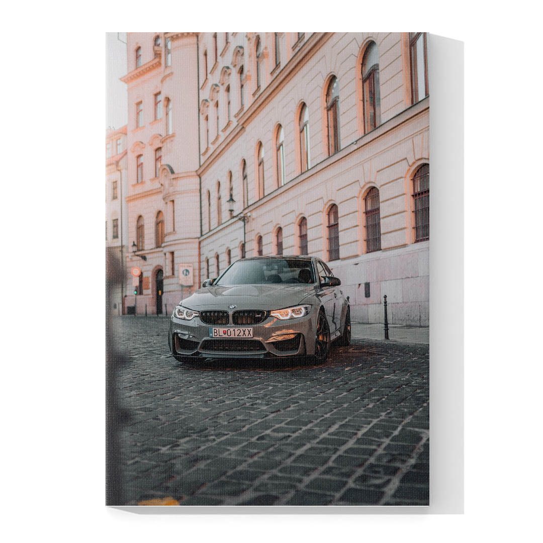 Cuadro Decorativo de Automóvil Deportivo BMW Gris #15 120 X 80
