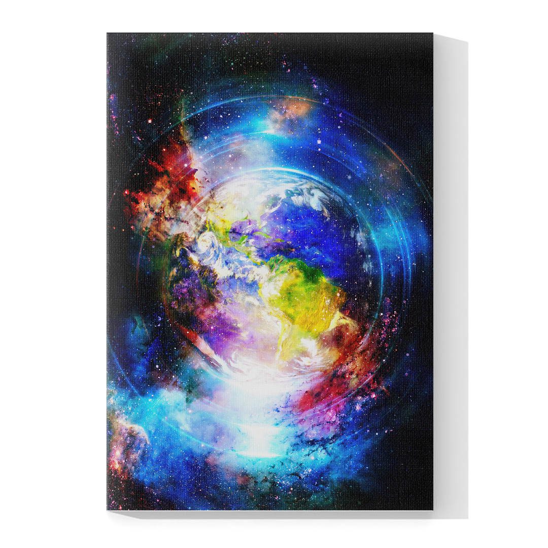 Cuadro Decorativo Holístico Sci-Fi Planeta Tierra 120 X 80