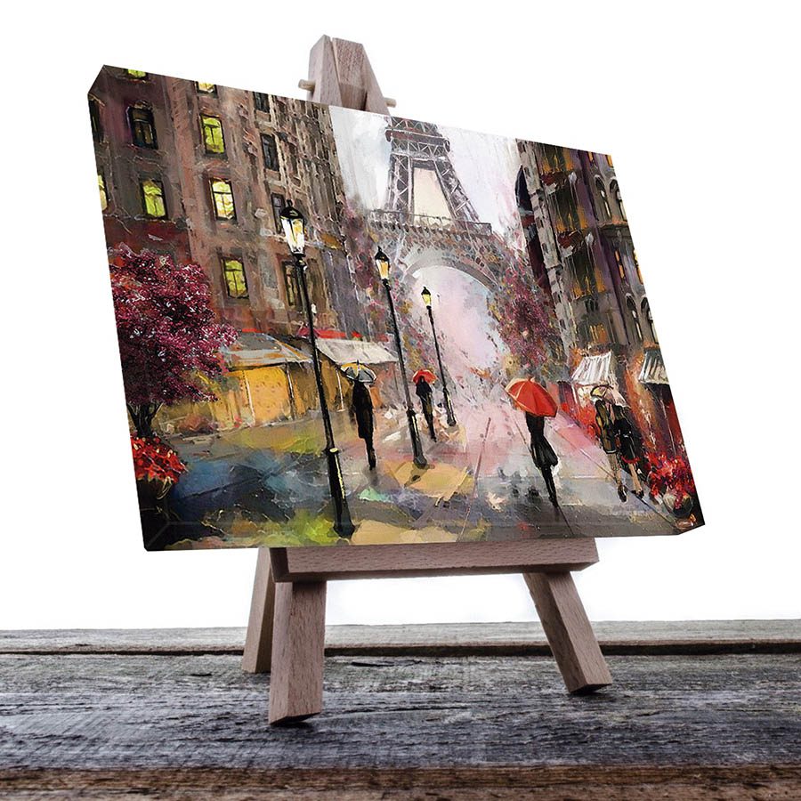 Cuadro Decorativo de Paris Estilo Oleo #01 120 X 60