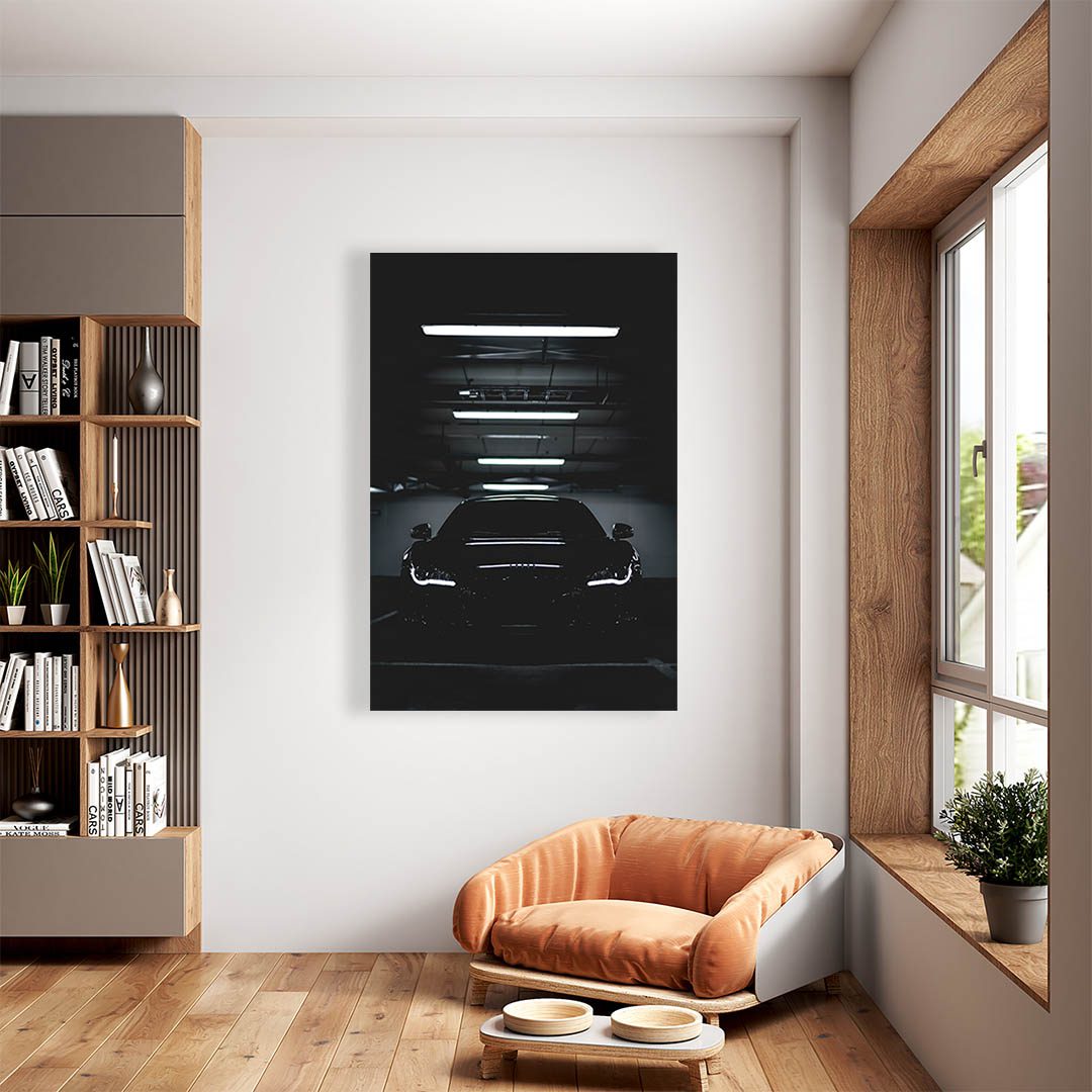 Cuadro Decorativo de Automóvil Deportivo Audi Negro #9 120 X 80