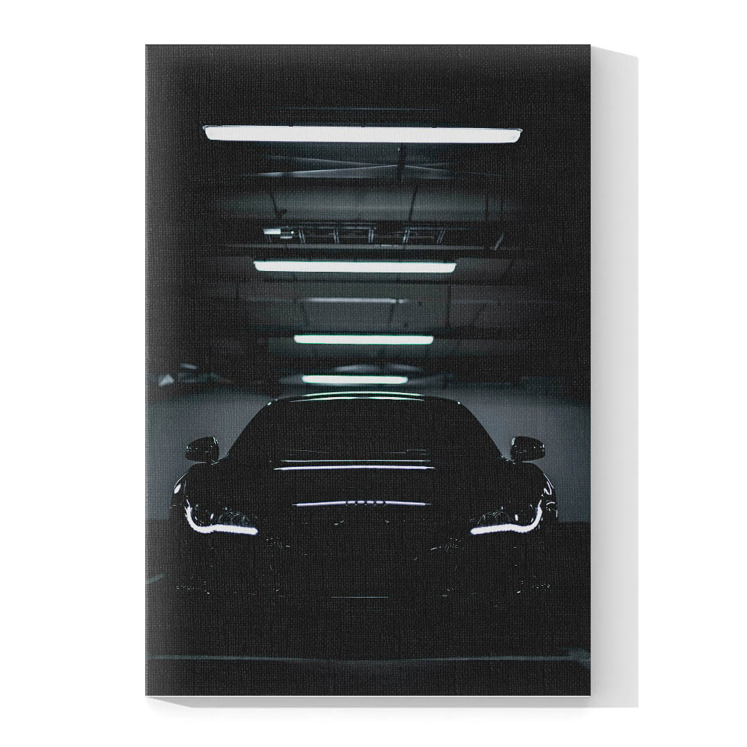 Cuadro Decorativo de Automóvil Deportivo Audi Negro #9 120 X 80