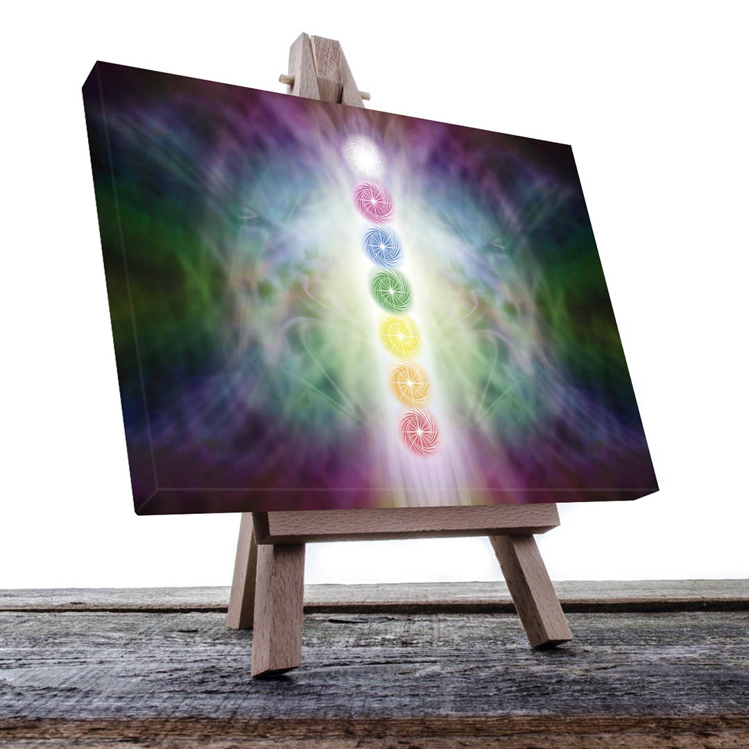 Cuadro Decorativo Holístico los 7 Chakras meditación #77 120 X 80
