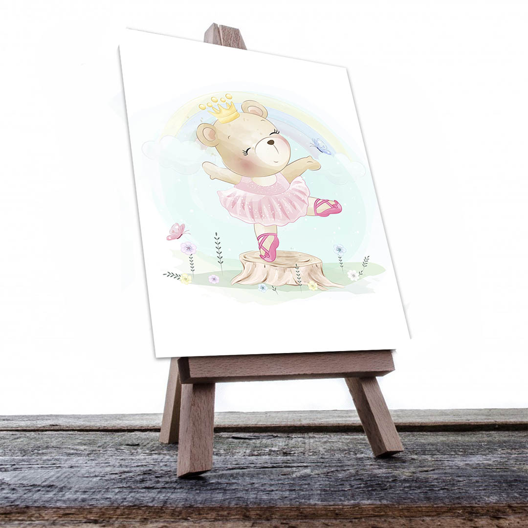 Cuadro Decorativo Infantil Osita Bailarina #49 135 X 90