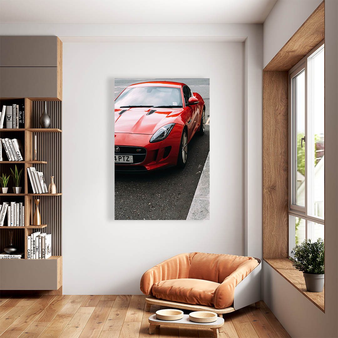 Cuadro Decorativo de Automóvil Deportivo Rojo #19 135 X 90