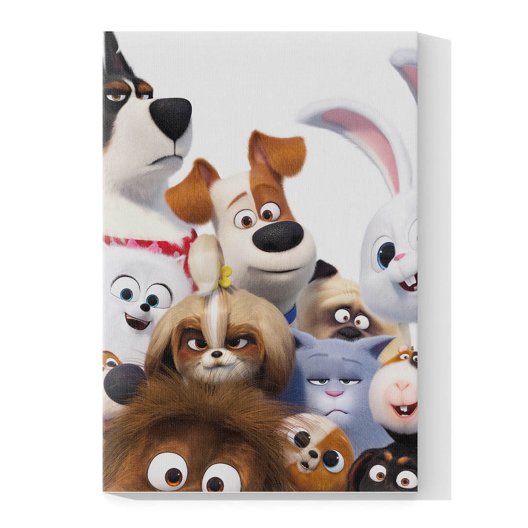 Cuadro Decorativo Dibujo de Perro Graciosos #544  120 X 60