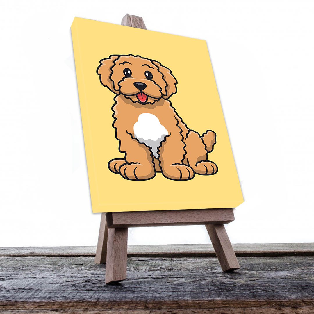 Cuadro Decorativo Dibujo de Perro Café #527  120 X 80