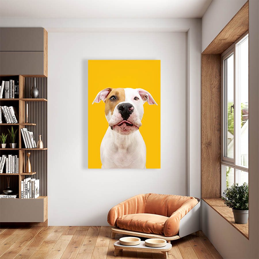 Cuadro Decorativo de Perro Pit Bull #522  120 X 60