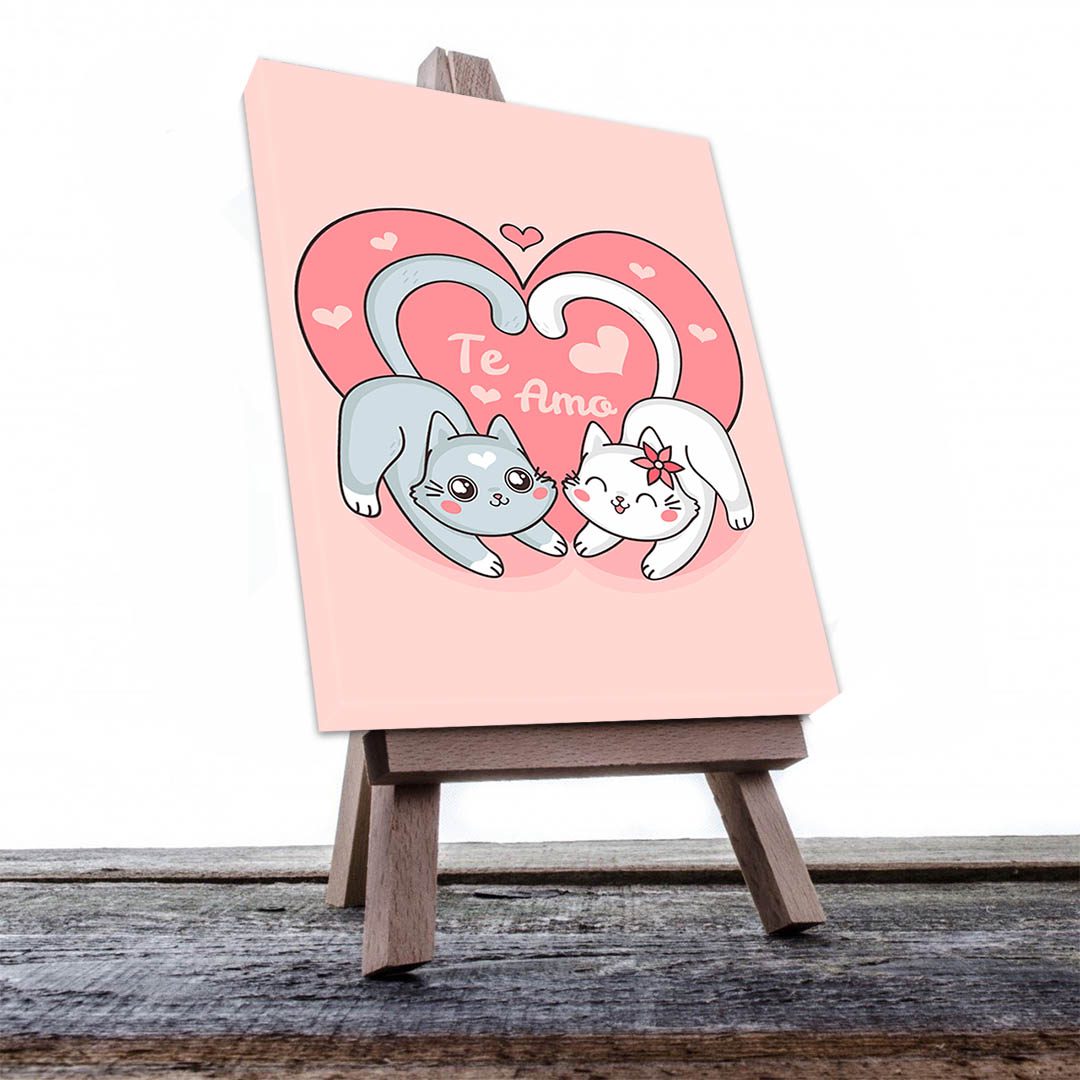 Cuadro Decorativo de Gatos Enamorados  #560  120 X 60