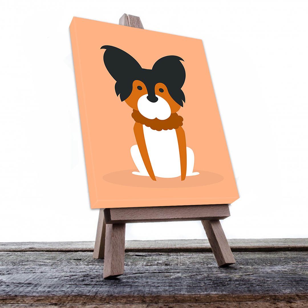 Cuadro Decorativo Dibujo de Perro Graciosos #530  120 X 60