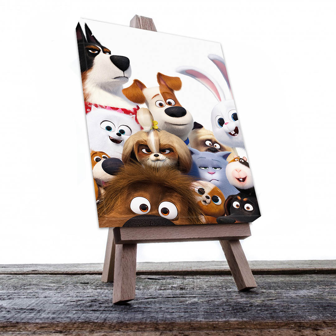 Cuadro Decorativo Dibujo de Perro Graciosos #544  120 X 60