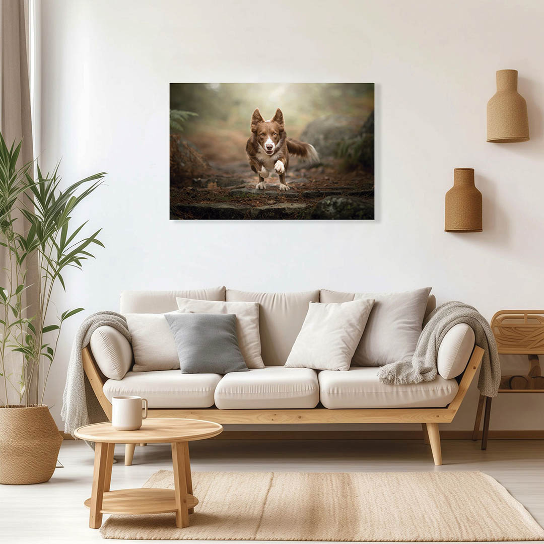 Cuadro Decorativo de Perro Borde Collie #33  90 X 45