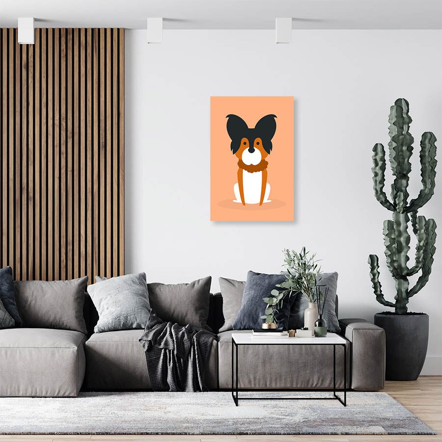Cuadro Decorativo Dibujo de Perro Graciosos #530  120 X 60