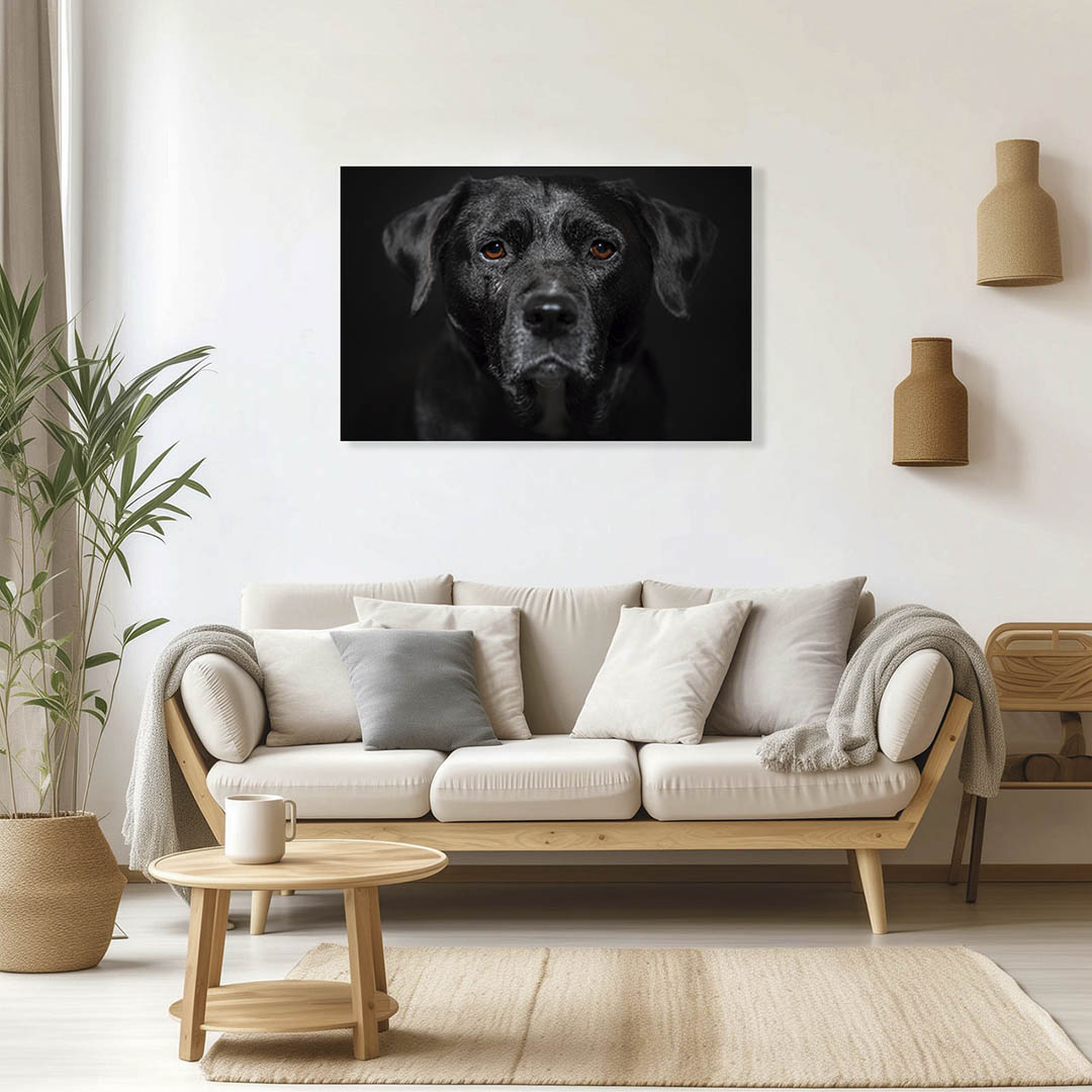 Cuadro Decorativo de Perro Labrador Negro #09  60 X 40