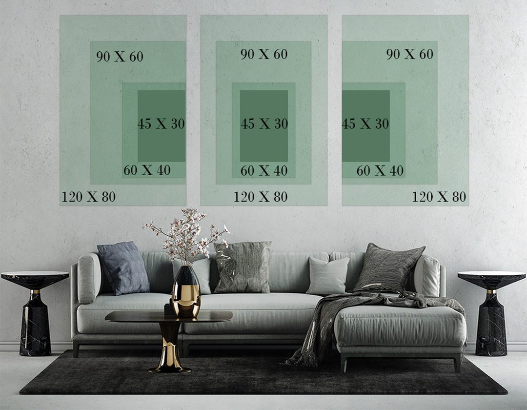 Set de 3 Cuadros Decorativos Moderno de Peces Dorados 45 X 30