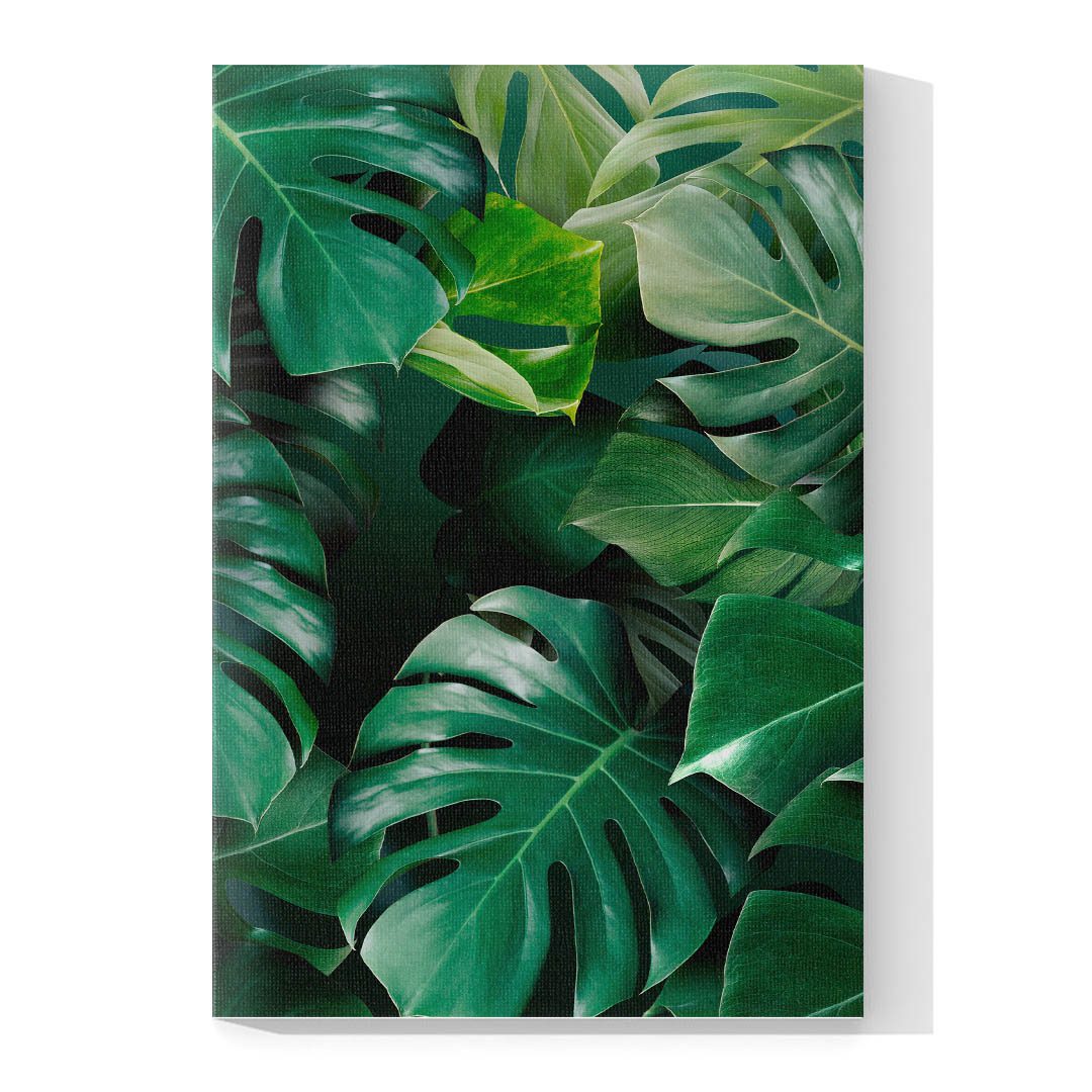 Set de 3 Cuadros Decorativos Hojas Verdes. 60 X 40