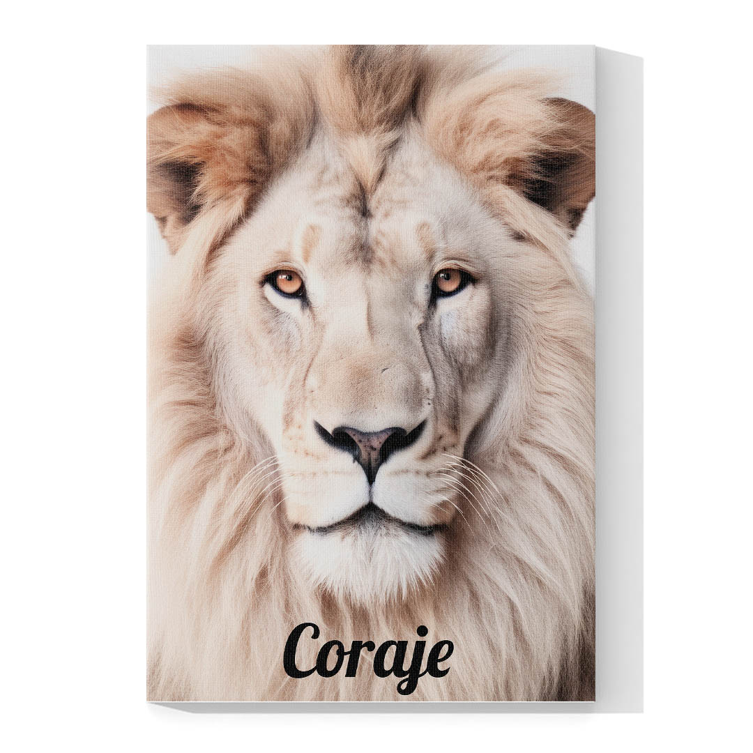 Set de 3 Cuadros Decorativos León, Pantera y Lobo - Coraje, Acción, Éxito 45 X 30