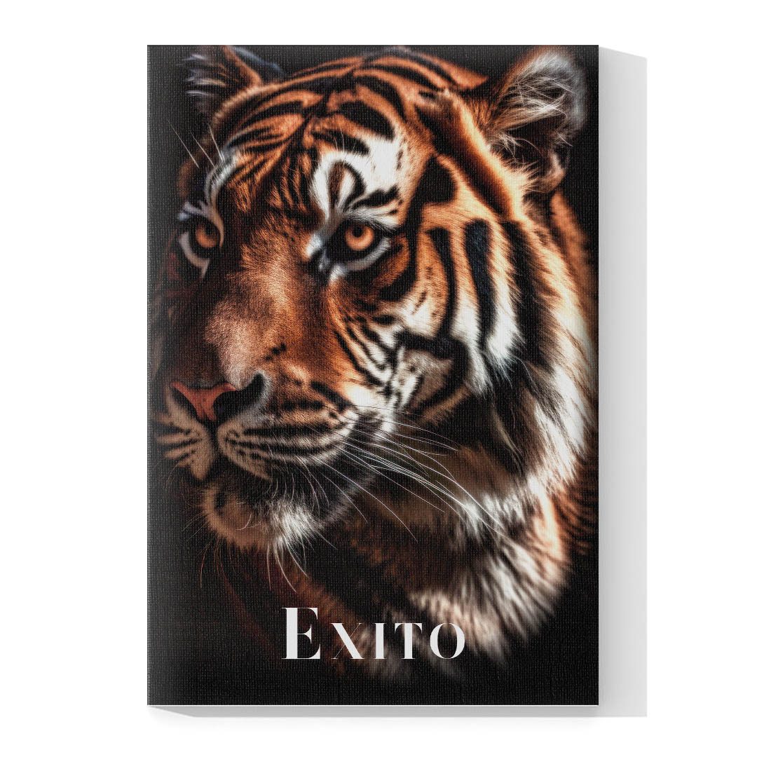 Set de 3 Cuadros Decorativos León , Zorro, Tigre - Coraje, Optimismo, Acción 120 X 80