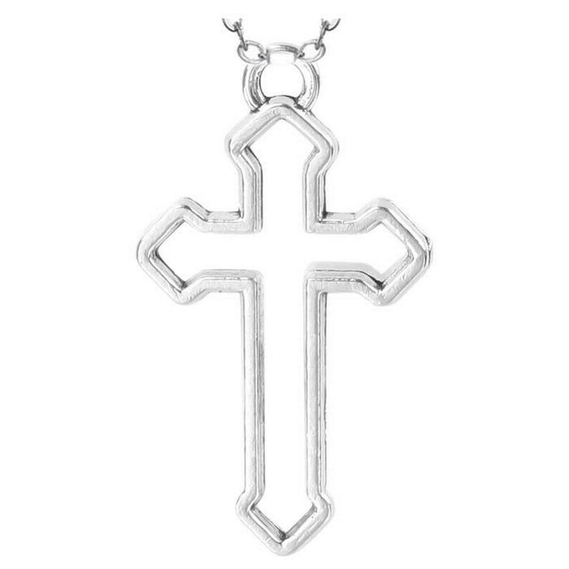 Bonitas Cadenas MXUXS-001 1Pza Plata Collar Cruz Dije 2x3,7cm Metal, NexusCross