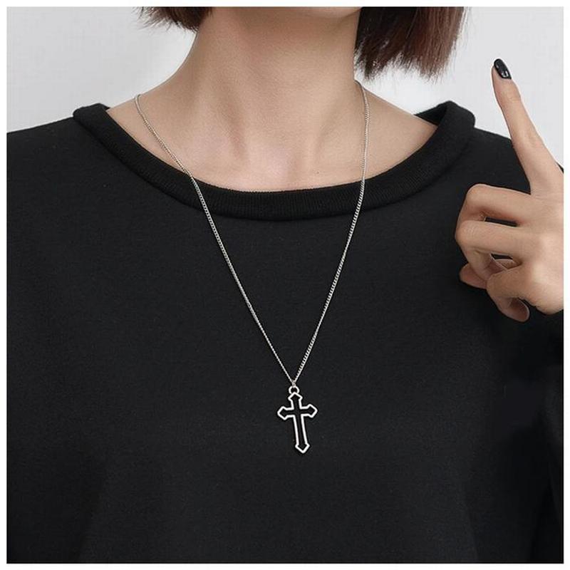 Bonitas Cadenas MXUXS-001 1Pza Plata Collar Cruz Dije 2x3,7cm Metal, NexusCross