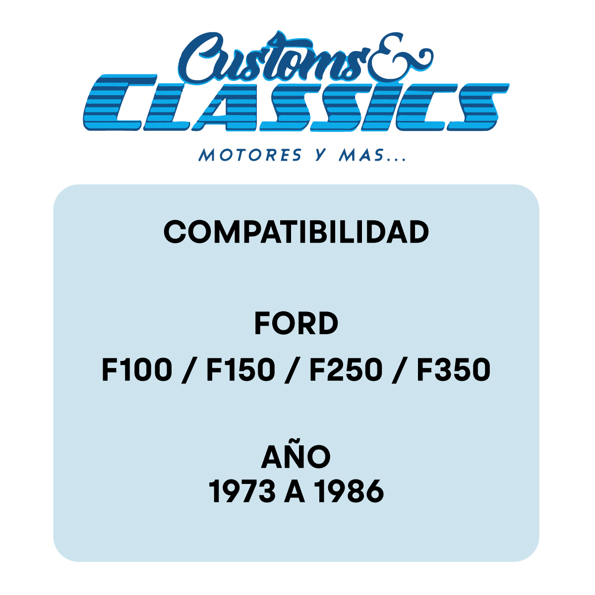CUSTOMS  CLASSICS Set 5 luces tipo Zeppelin compatibles Ford F100 a F350