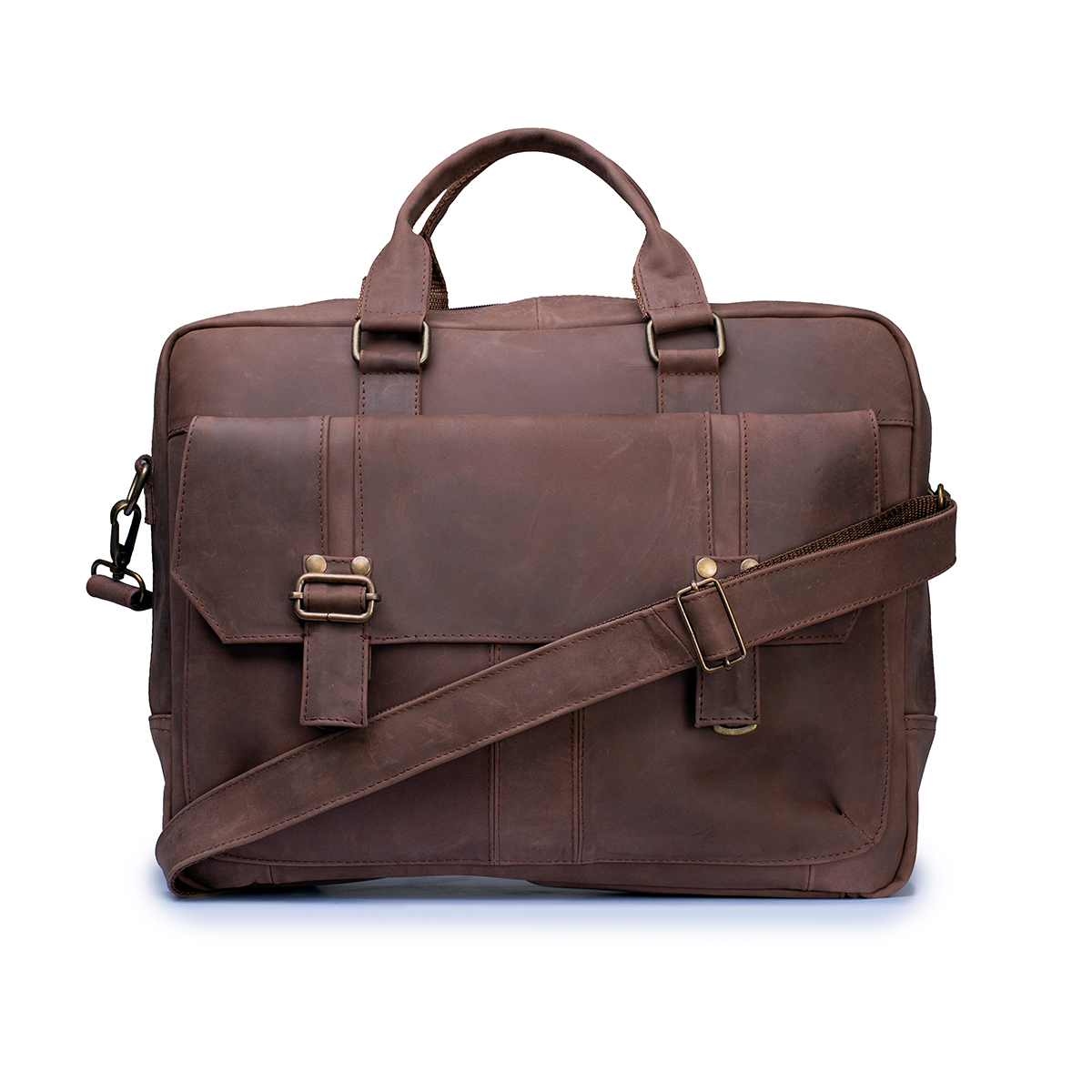 Portafolio piel genuina castelli laptop 18 pulgadas