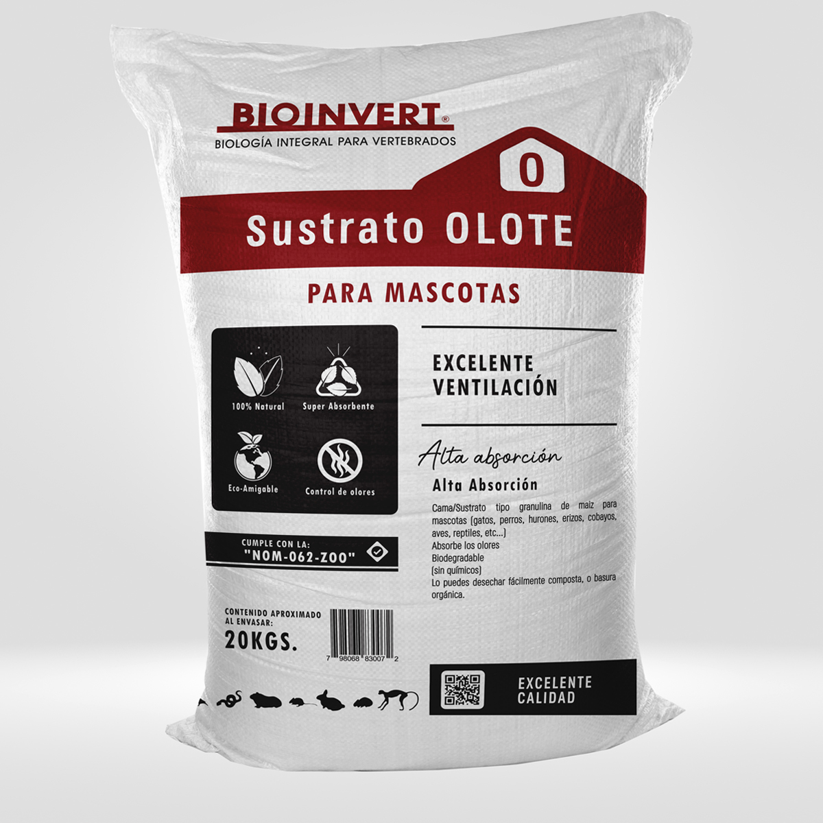 Bioinvert arena para gatos de maíz 20kg arenero natural ecológico para mascotas