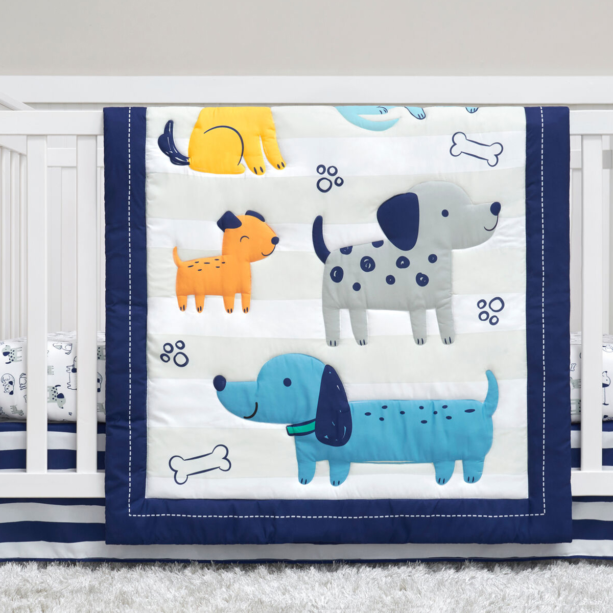 Set de cuna Gerber azul 5 piezas juego de cama para bebé