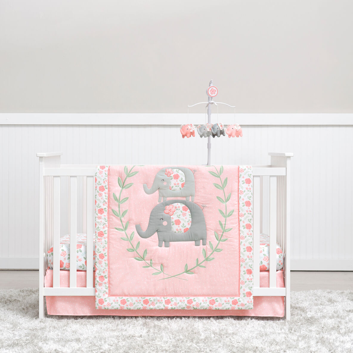 Set de cuna Gerber rosa 5 piezas juego de cama para bebé