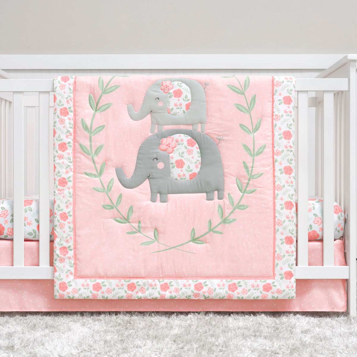Set de cuna Gerber rosa 5 piezas juego de cama para bebé