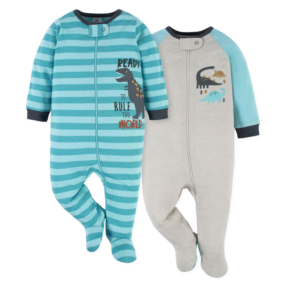 Mameluco Gerber Pack 2 Algodón Ropa Dormir Recién Nacido