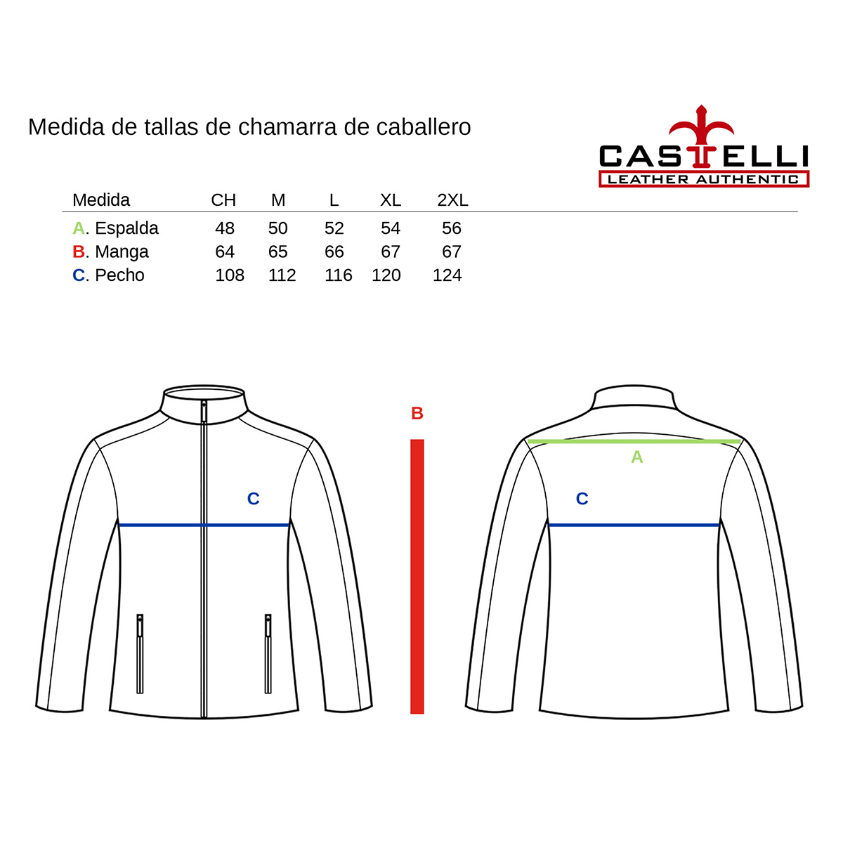 Chamarra piel borrego grasso castelli caballero western